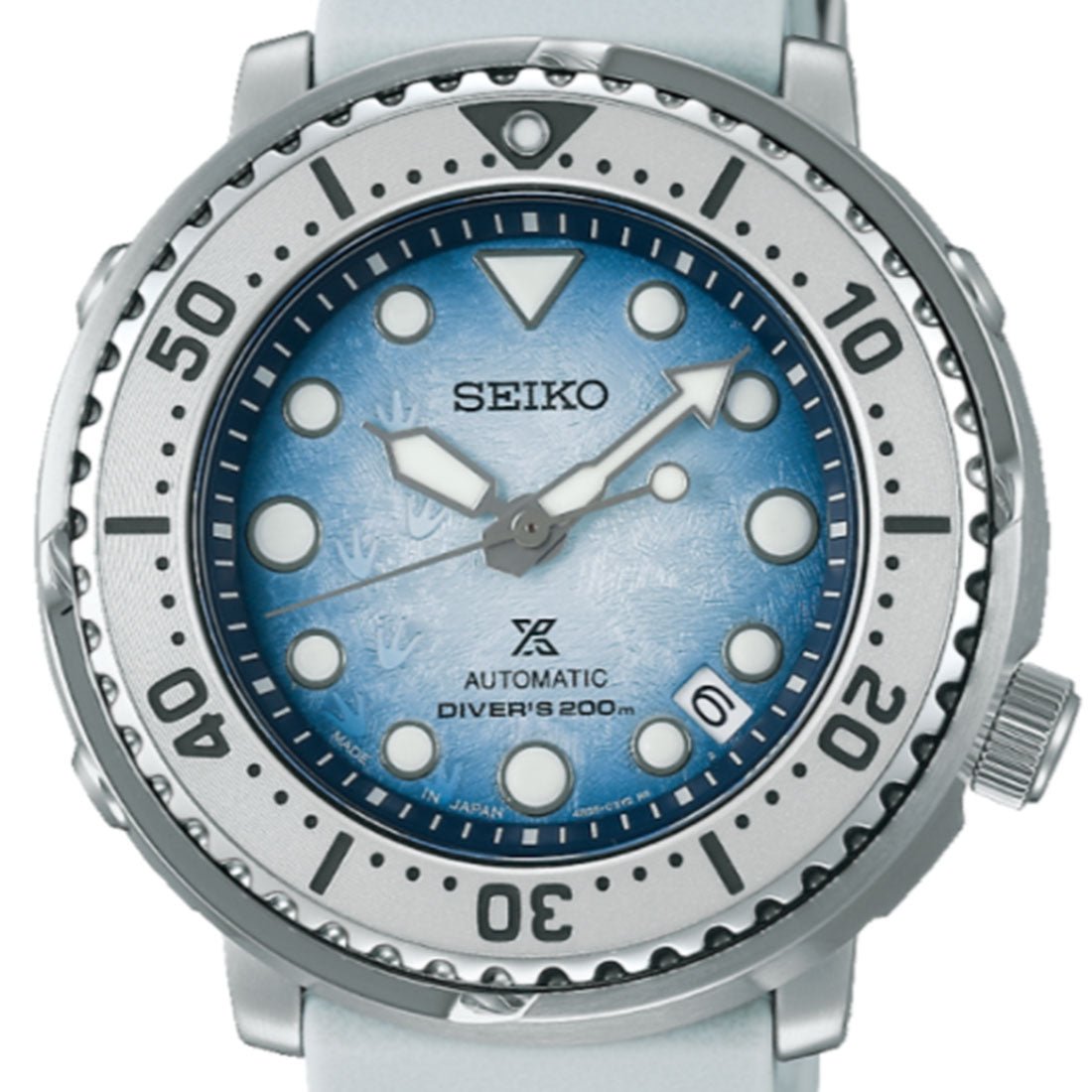 Seiko JDM Prospex Monster SBDY107 White Rubber Diving Watch -Seiko