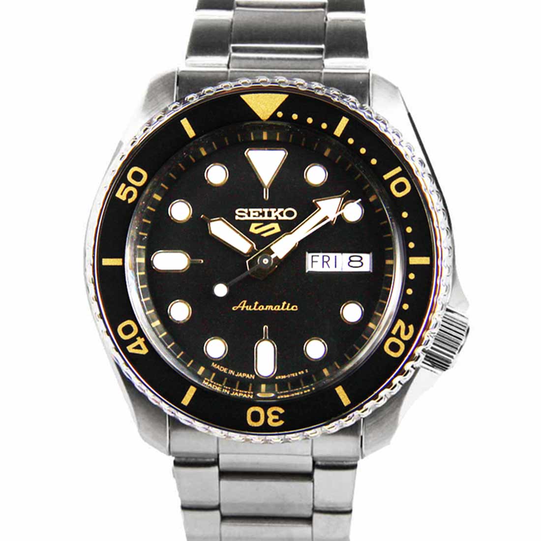 Seiko JDM SBSA007 Black Dial Automatic Sports Watch -Seiko