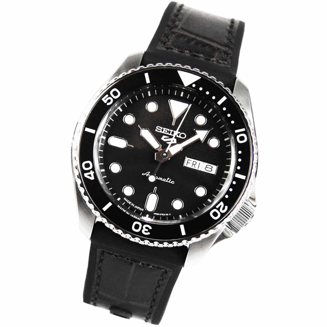 Seiko JDM SBSA027 Black Silicone Leather Japan Made Watch -Seiko