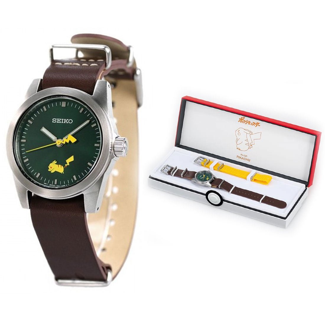 Seiko JDM SCXP177 Pikachu Pokemon Limited Edition Leather Watch -Seiko