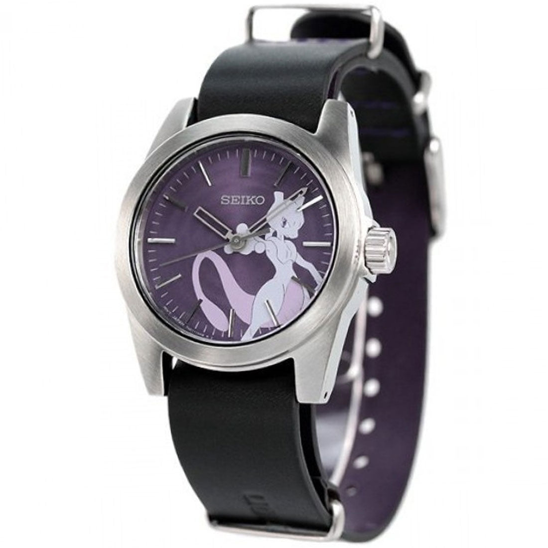 Seiko JDM SCXP181 Mewtwo Pokemon Limited Edition Leather Watch -Seiko