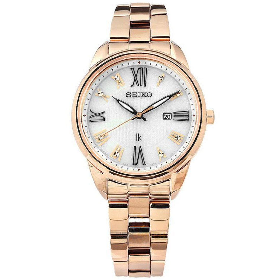 Seiko Lukia Solar Rose Gold SUT364J1 SUT364 SUT364J Womens Dress Watch -Seiko