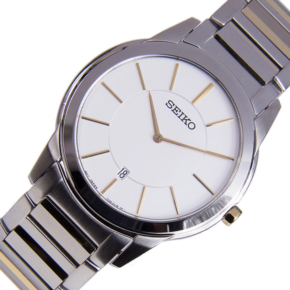 Seiko Men Quartz SKP371P1 SKP371 SKP371P Two Tone Stainless Steel Watch -Seiko