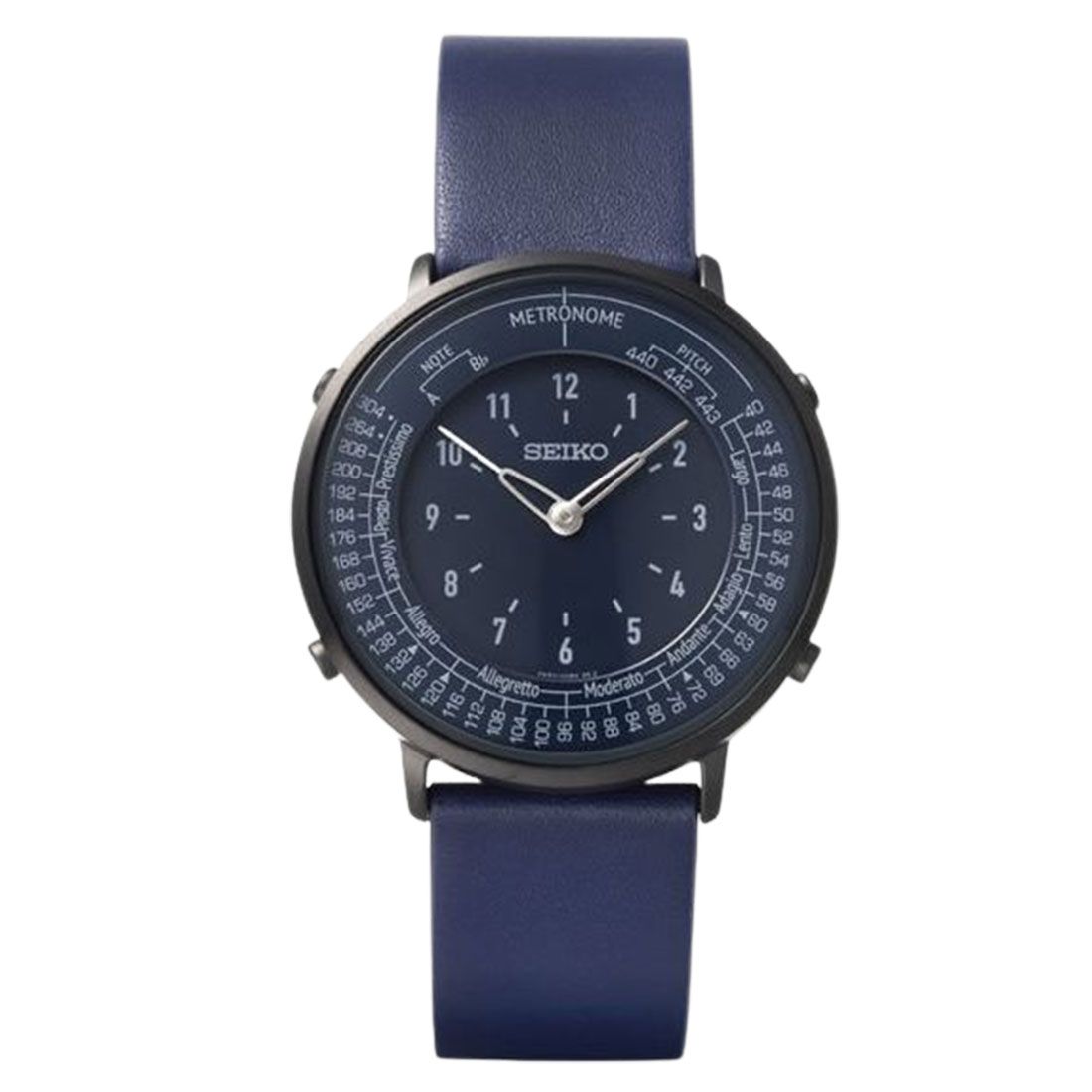 Seiko Metronome Blue Quartz SMW004A Leather Watch -Seiko