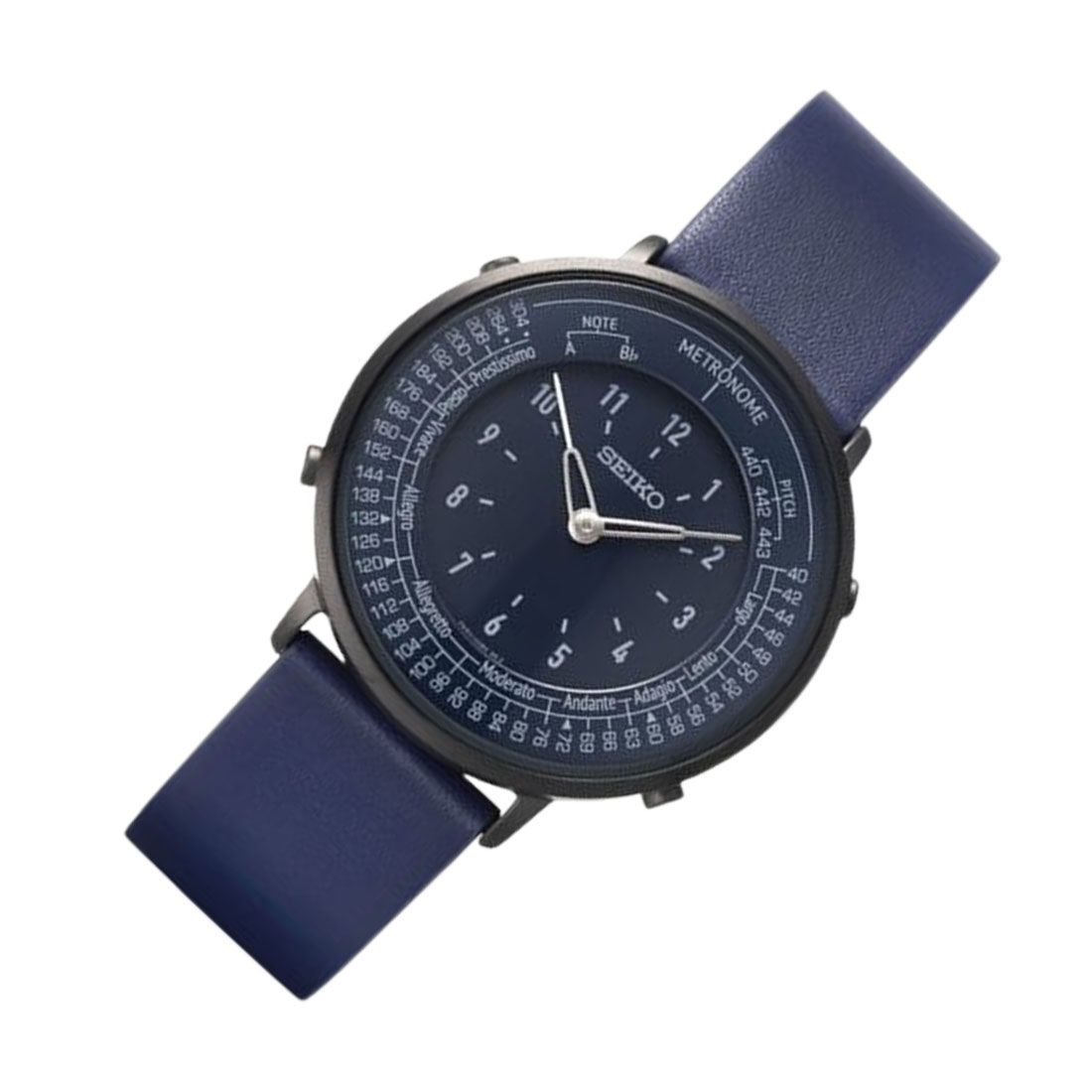 Seiko Metronome Blue Quartz SMW004A Leather Watch -Seiko