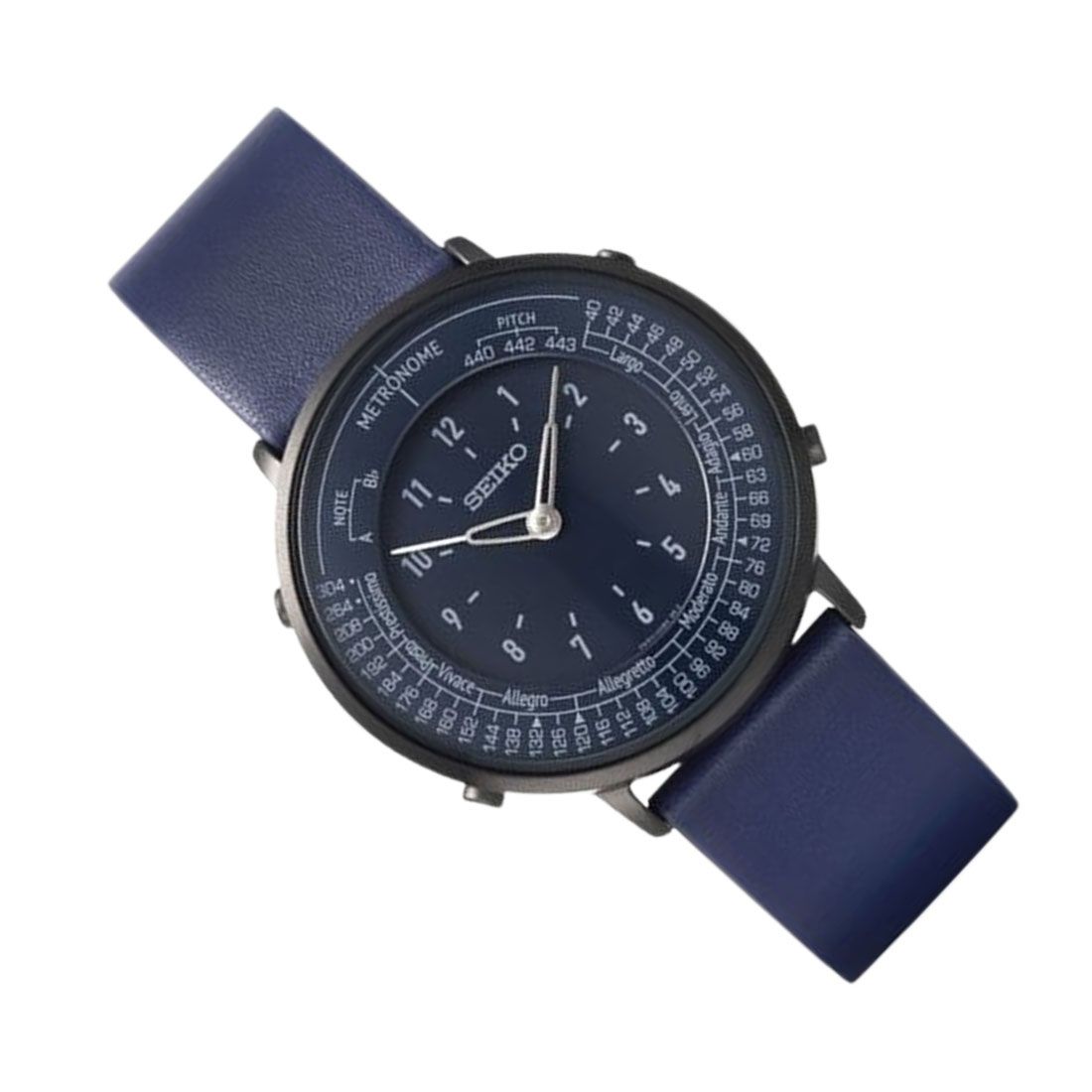 Seiko Metronome Blue Quartz SMW004A Leather Watch -Seiko