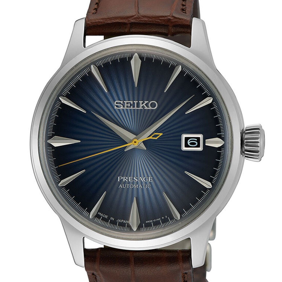 Seiko Presage Blue Dial SRPK15J1 SRPK15 SRPK15J Mechanical Leather Watch -Seiko