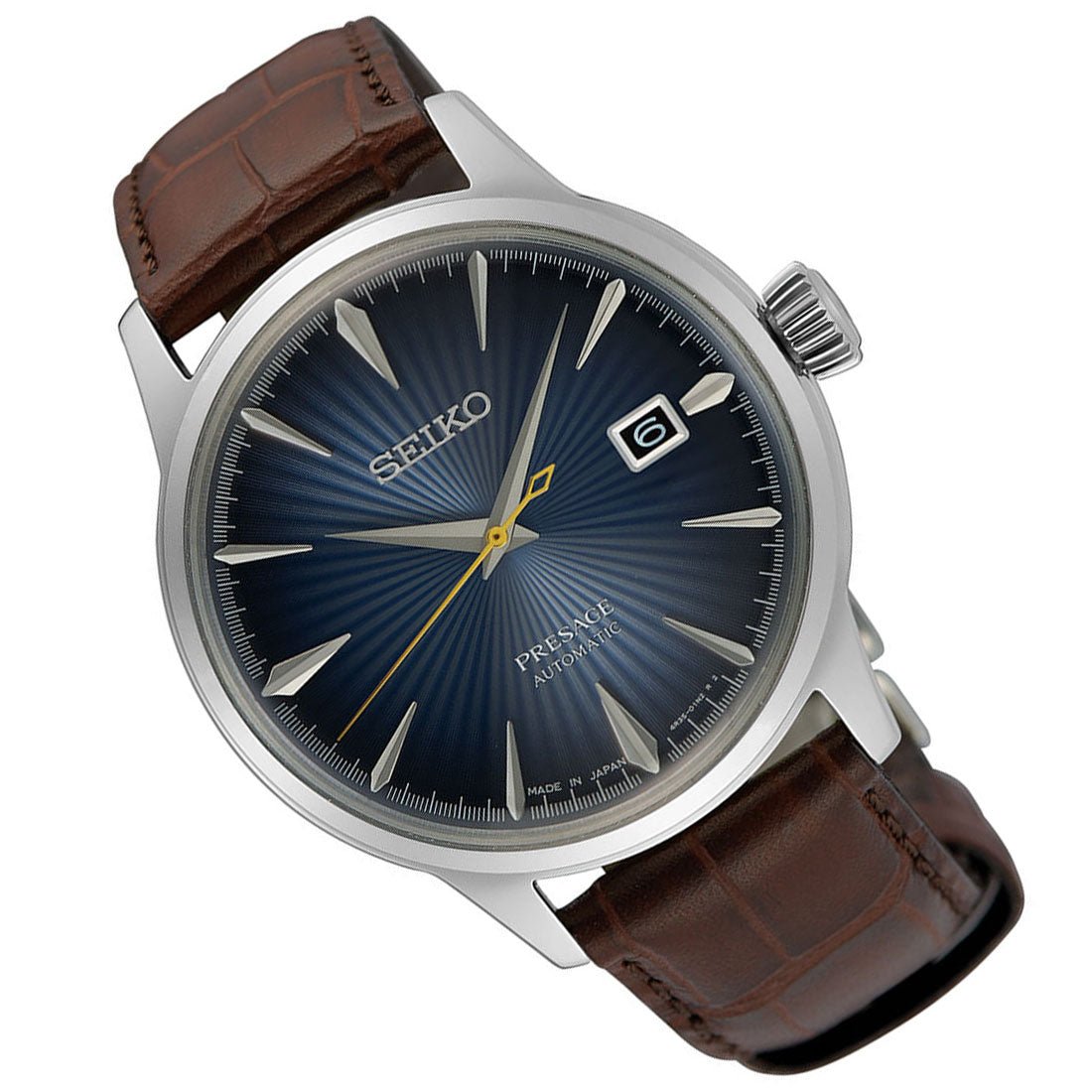 Seiko Presage Blue Dial SRPK15J1 SRPK15 SRPK15J Mechanical Leather Watch -Seiko