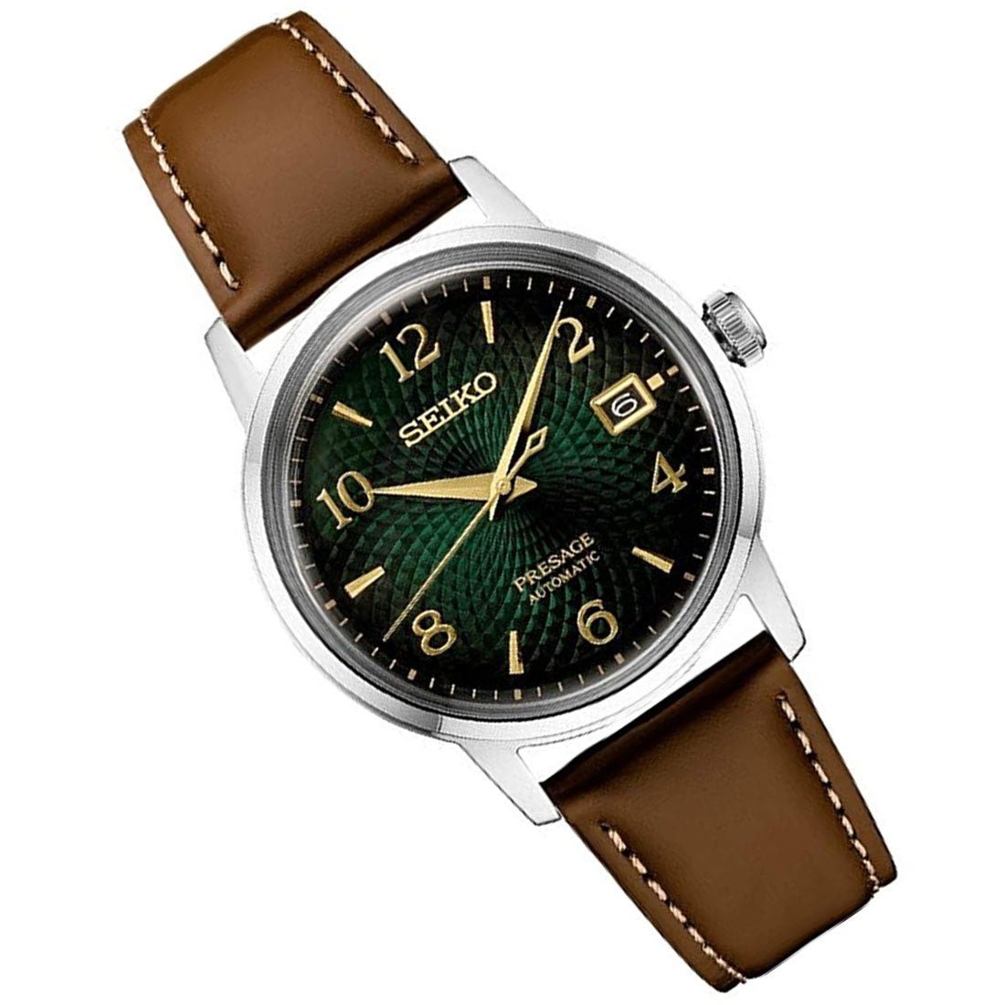 Seiko Presage Cocktail Mojito SRPE45J1 SRPE45 SRPE45J Leather Mechanical Watch -Seiko