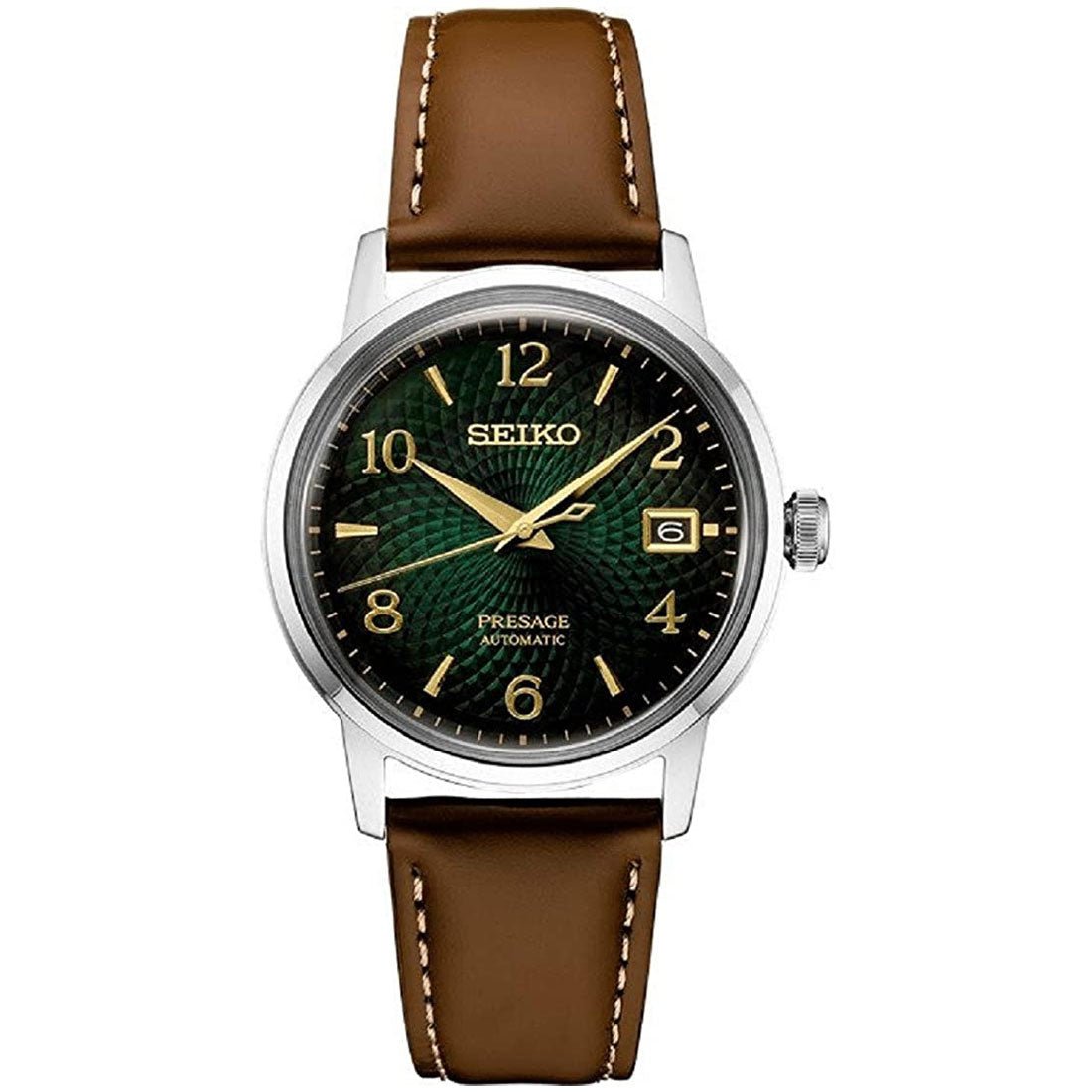 Seiko Presage Cocktail Mojito SRPE45J1 SRPE45 SRPE45J Leather Mechanical Watch -Seiko