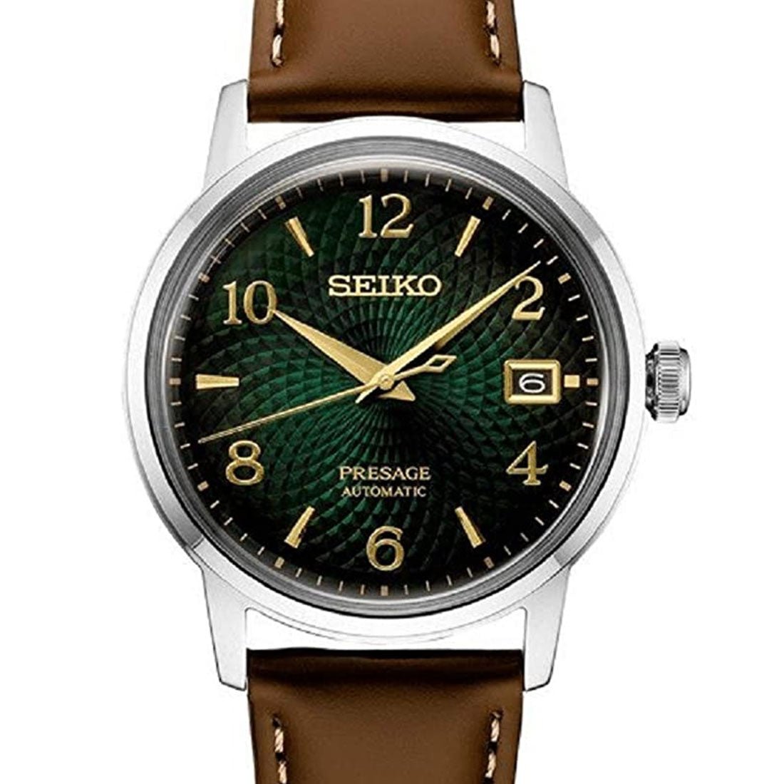 Seiko Presage Cocktail Mojito SRPE45J1 SRPE45 SRPE45J Leather Mechanical Watch -Seiko