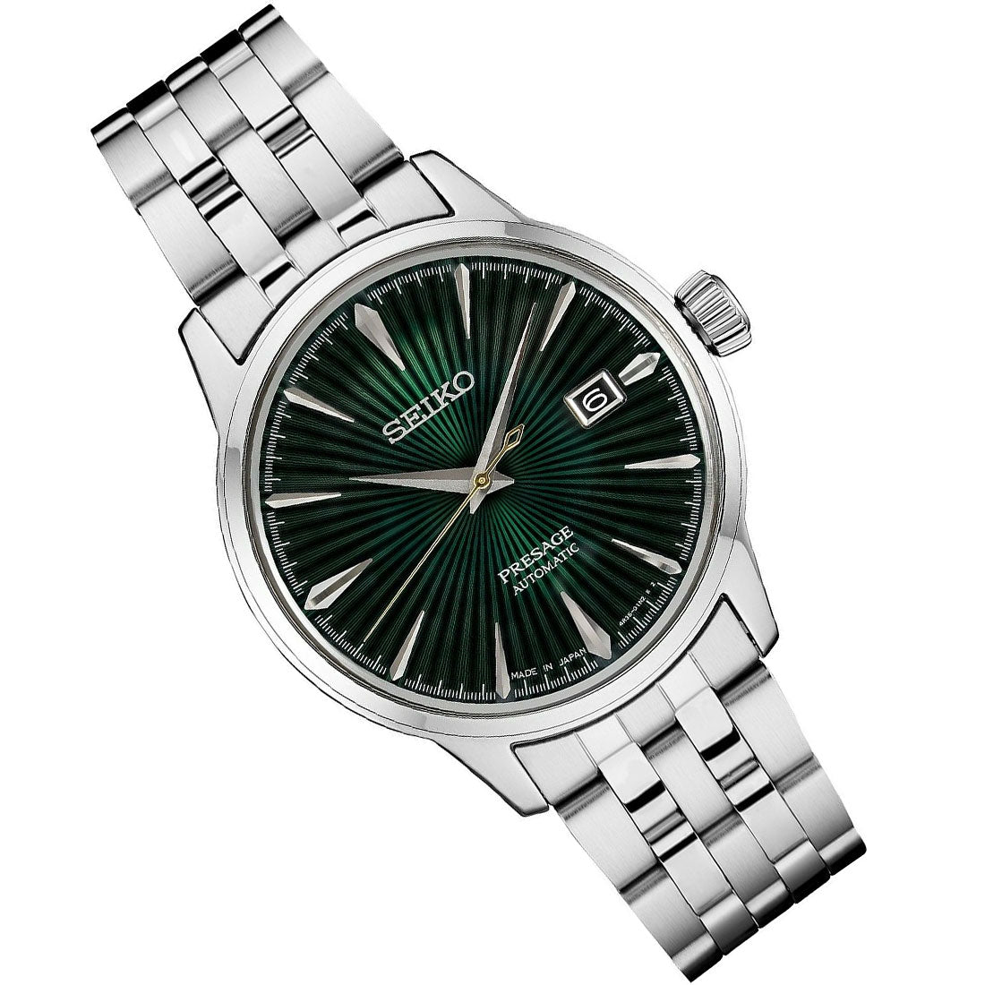 Seiko Presage Mockingbird Cocktail Time SRPE15 SRPE15J1 SRPE15J Leather Watch -Seiko