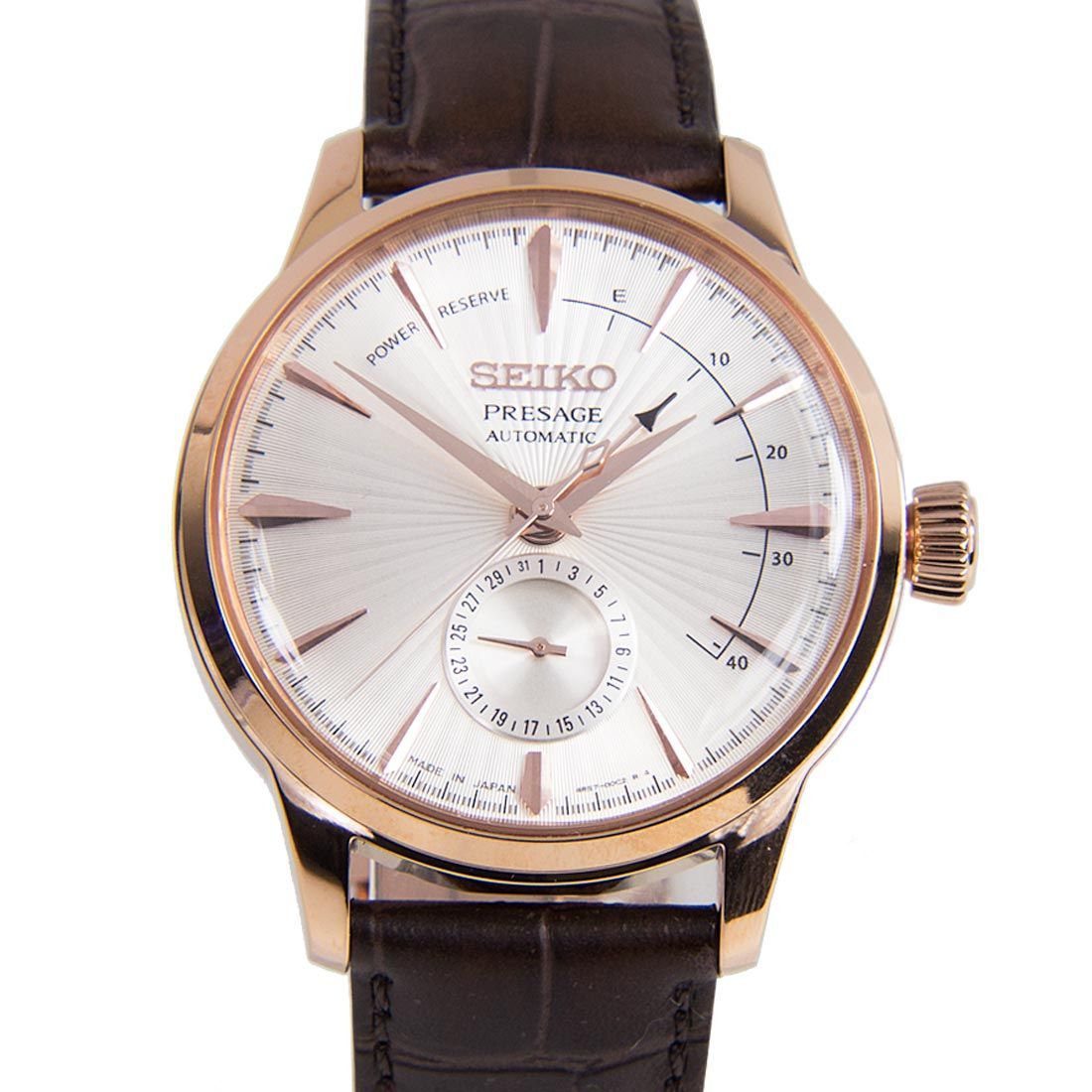 Seiko Presage Power Reserve SSA346J1 SSA346 Japan Leather Watch -Seiko