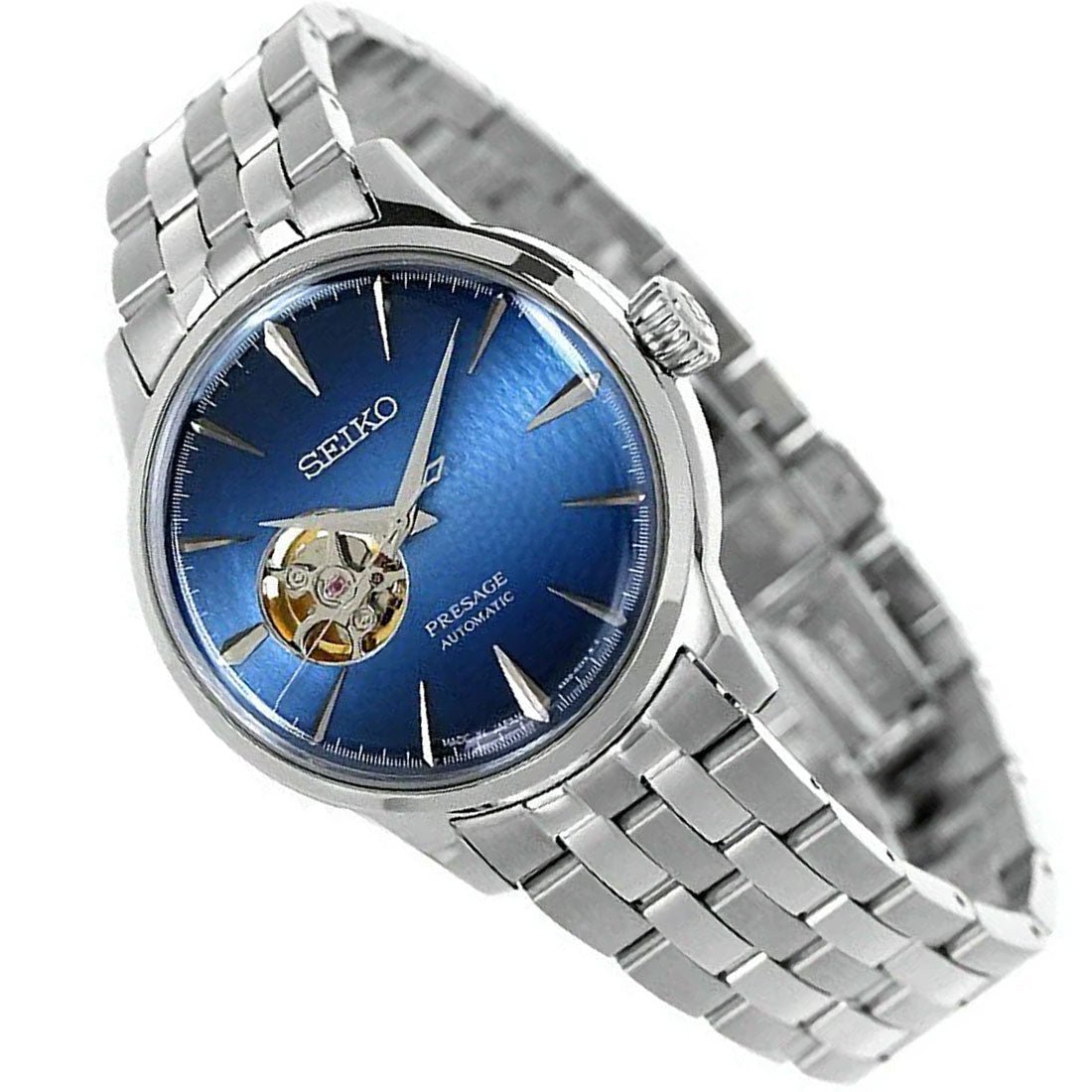 Seiko Presage SSA439 SSA439J1 SSA439J Blue Acapulco Blue Open Heart Watch -Seiko