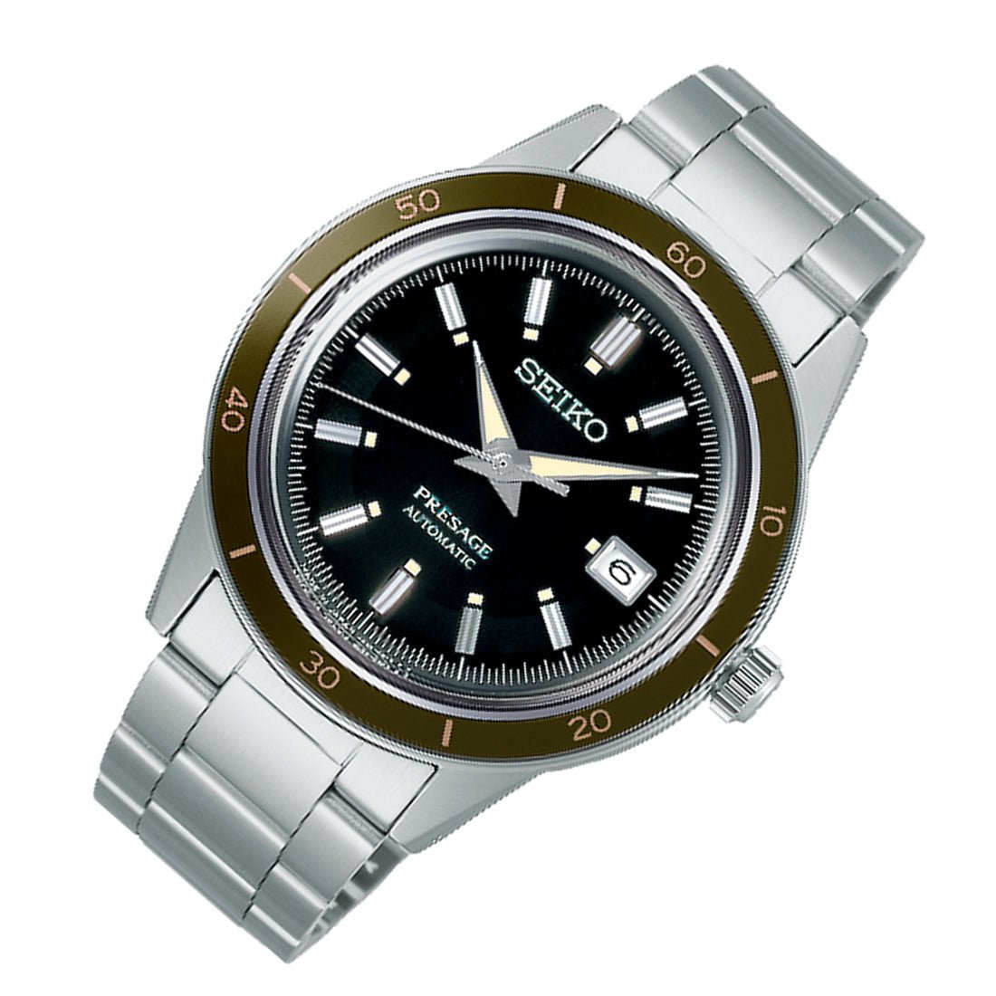 Seiko Presage Style 60s Black Dial SRPG07J1 SRPG07 SRPG07J Japan Mechanical Watch -Seiko