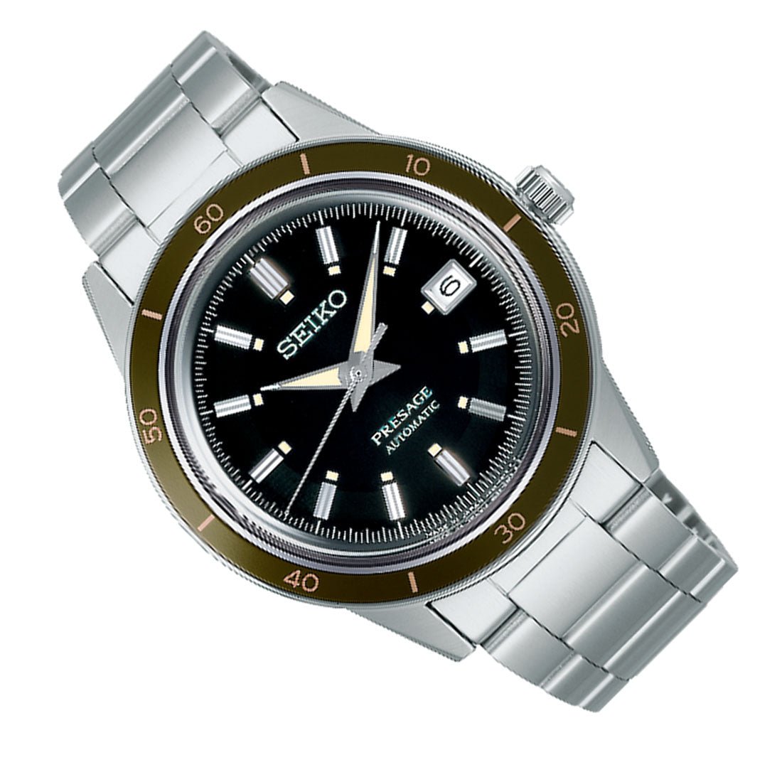 Seiko Presage Style 60s Black Dial SRPG07J1 SRPG07 SRPG07J Japan Mechanical Watch -Seiko