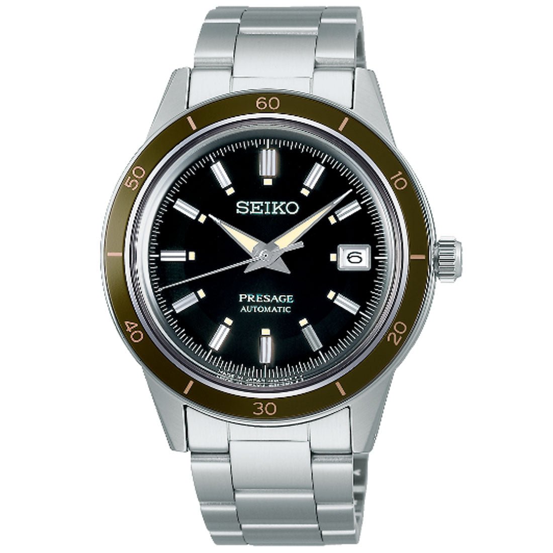 Seiko Presage Style 60s Black Dial SRPG07J1 SRPG07 SRPG07J Japan Mechanical Watch -Seiko