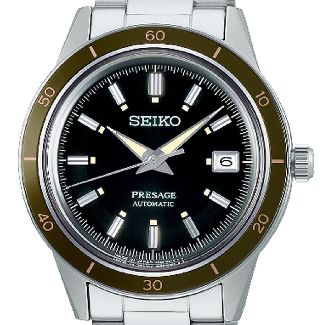 Seiko Presage Style 60s Black Dial SRPG07J1 SRPG07 SRPG07J Japan Mechanical Watch -Seiko