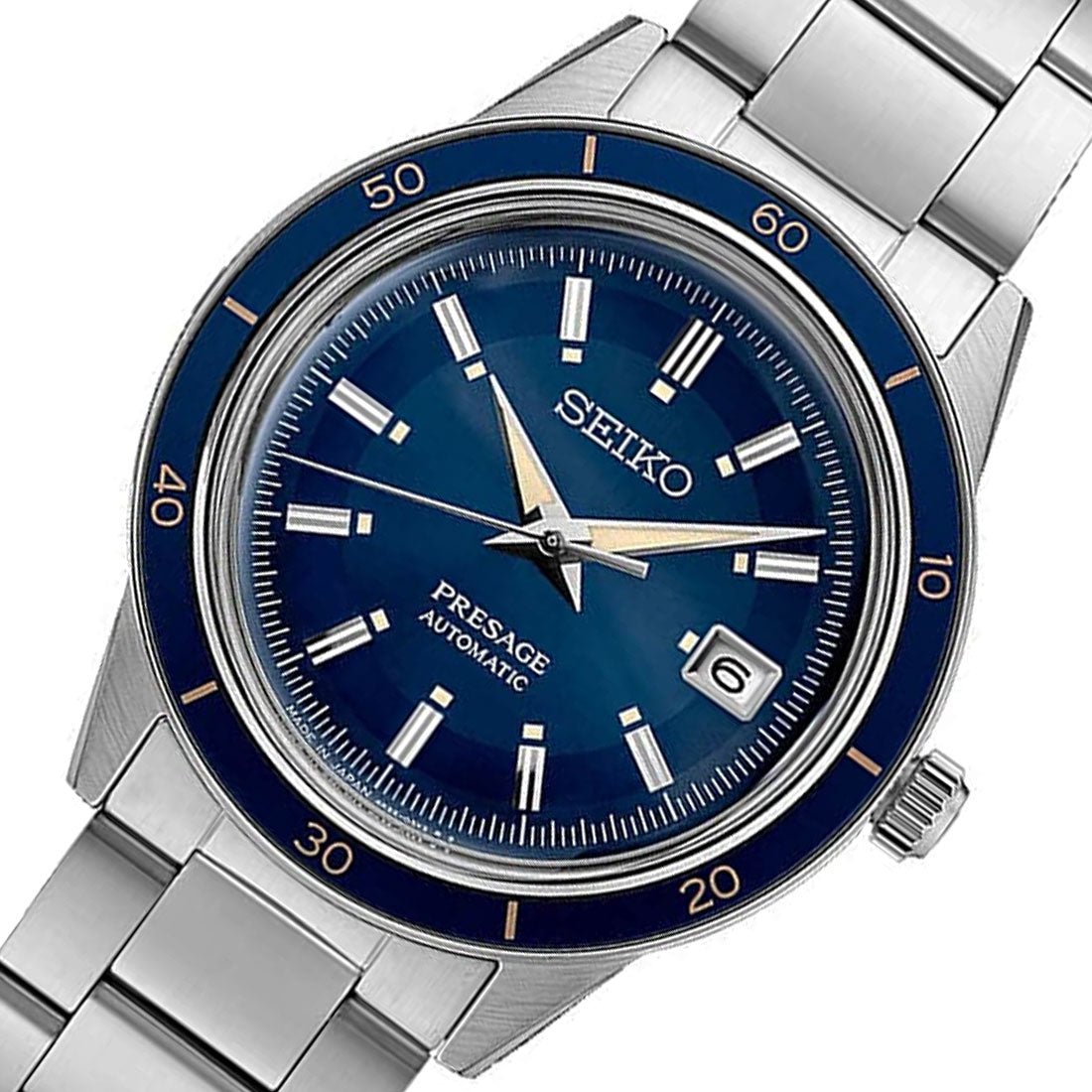 Seiko Presage Style 60s Blue Dial SRPG05J1 SRPG05 SRPG05J Japan Mechanical Watch -Seiko