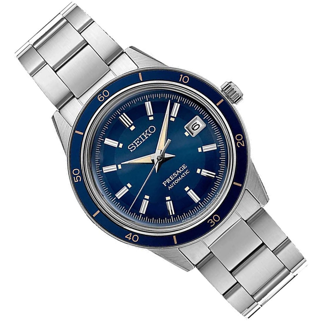 Seiko Presage Style 60s Blue Dial SRPG05J1 SRPG05 SRPG05J Japan Mechanical Watch -Seiko