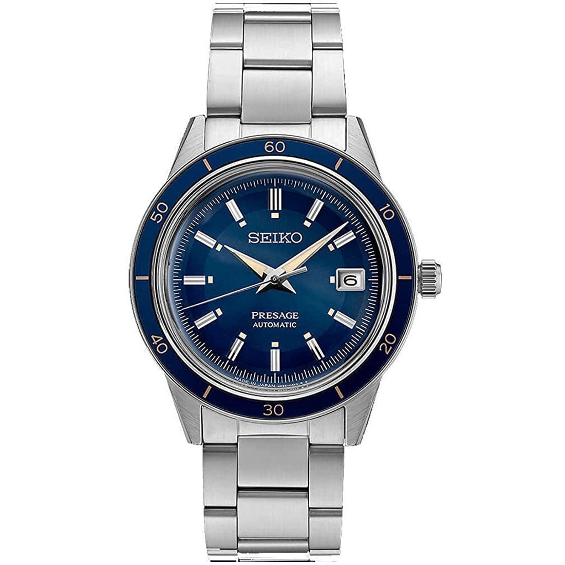 Seiko Presage Style 60s Blue Dial SRPG05J1 SRPG05 SRPG05J Japan Mechanical Watch -Seiko