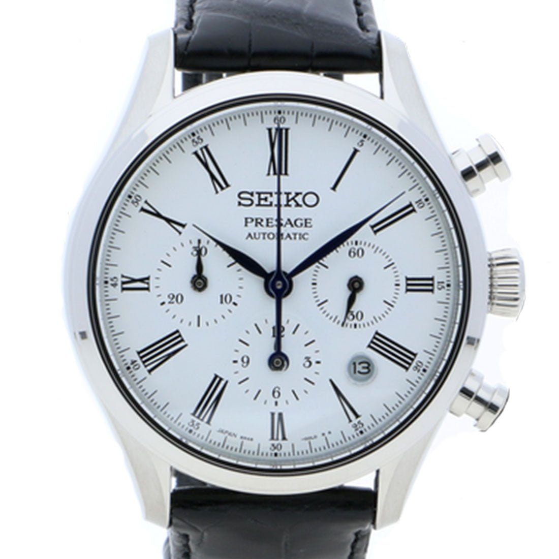 Seiko Presage White Enamel Dial Chronograph JDM Watch SARK013J SRQ023J1 SARK013 -Seiko