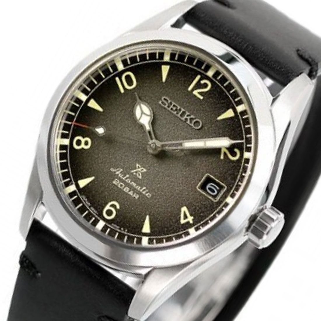 Seiko Prospex Alpinist Black Dial Leather JDM Watch SBDC119 -Seiko