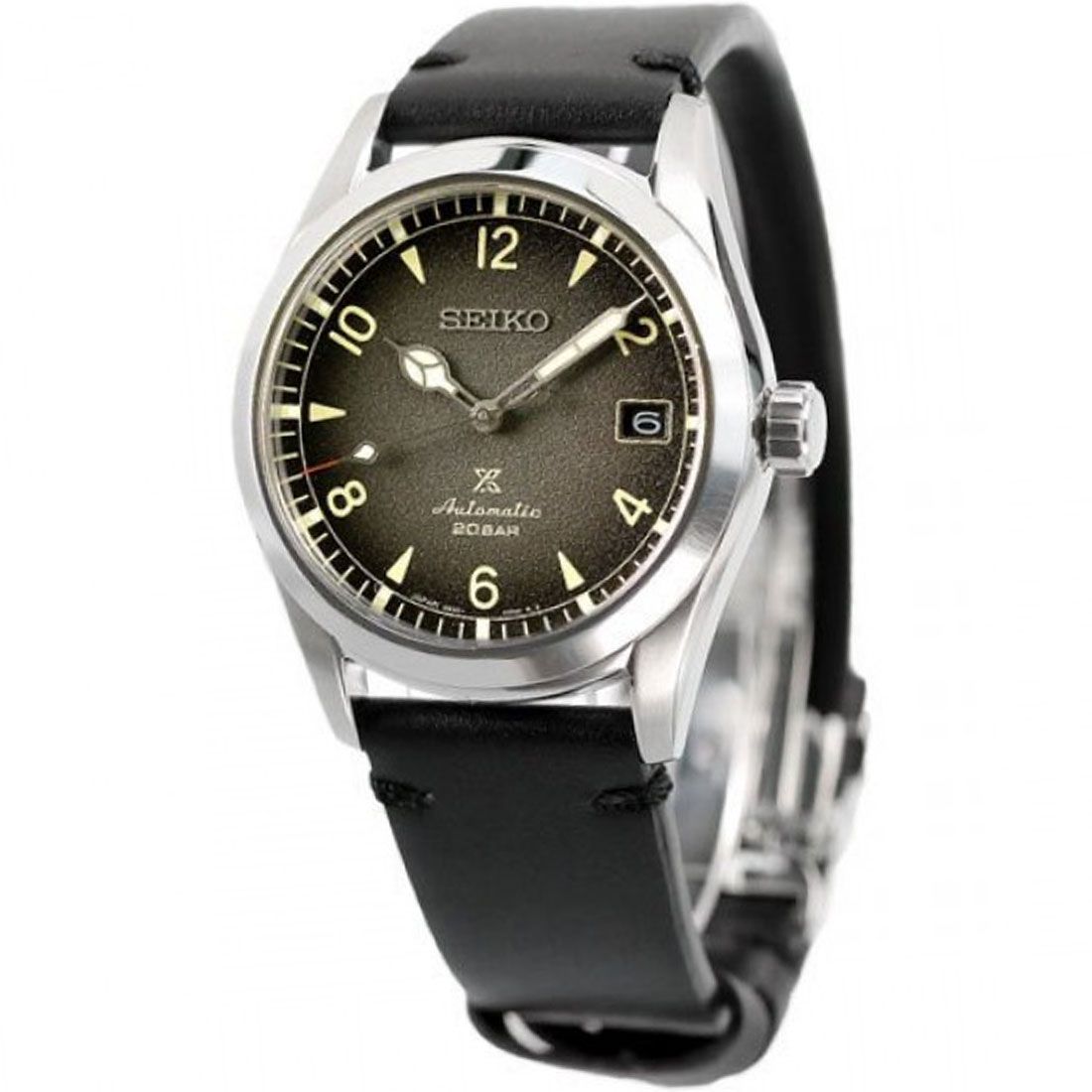 Seiko Prospex Alpinist Black Dial Leather JDM Watch SBDC119 -Seiko