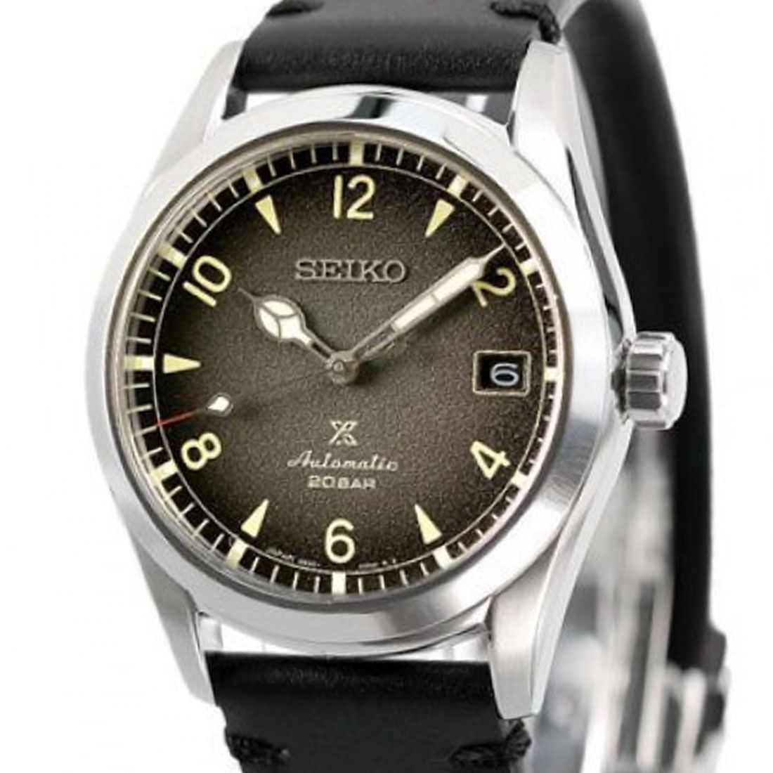 Seiko Prospex Alpinist Black Dial Leather JDM Watch SBDC119 -Seiko