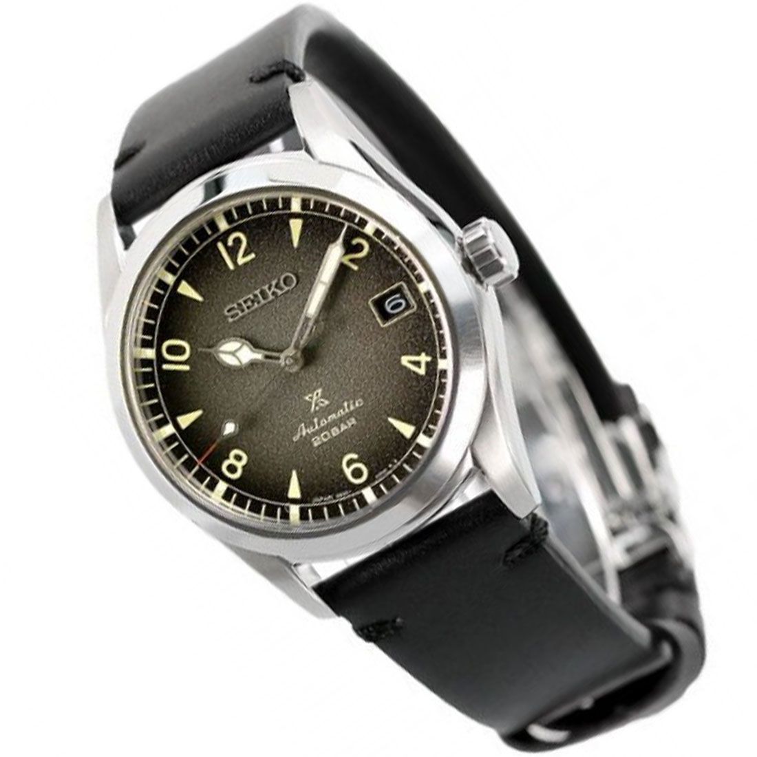 Seiko Prospex Alpinist Black Dial Leather JDM Watch SBDC119 -Seiko