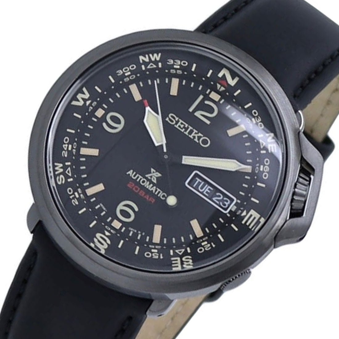 Seiko Prospex Compass SRPD35J1 SRPD35 SRPD35J Leather Watch -Seiko