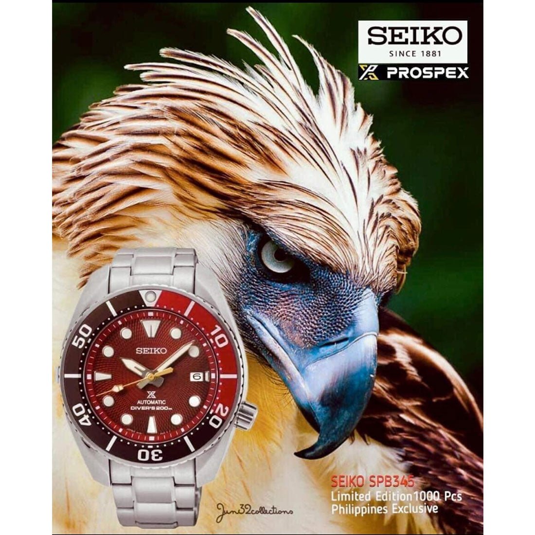 Seiko Prospex Eagle Philippines Limited Edition 2022 Sumo Diver Watch SPB345 SPB345J1 SPB345J -Seiko