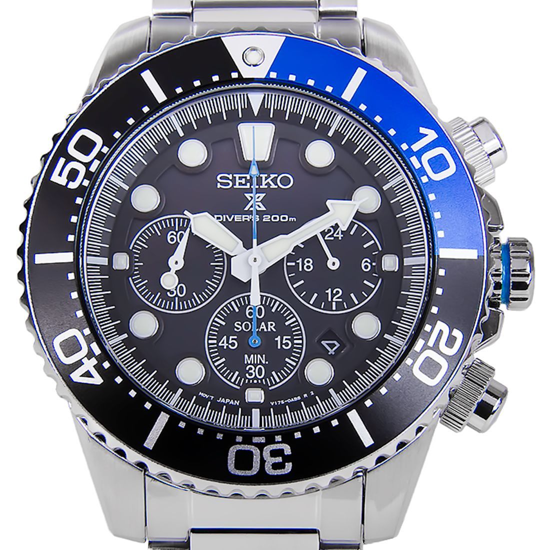 Seiko Prospex Solar Chronograph SSC017P1 SSC017 SSC017P Sports Watch -Seiko