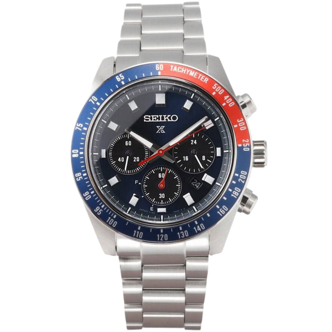 Seiko Prospex SpeedTimer SBDL097 Chronograph Solar Blue Dial Watch -Seiko