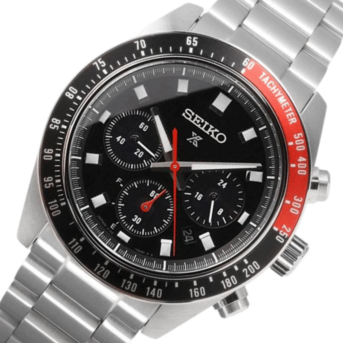 Seiko Prospex SpeedTimer SBDL099 Chronograph Solar Black Dial Watch -Seiko