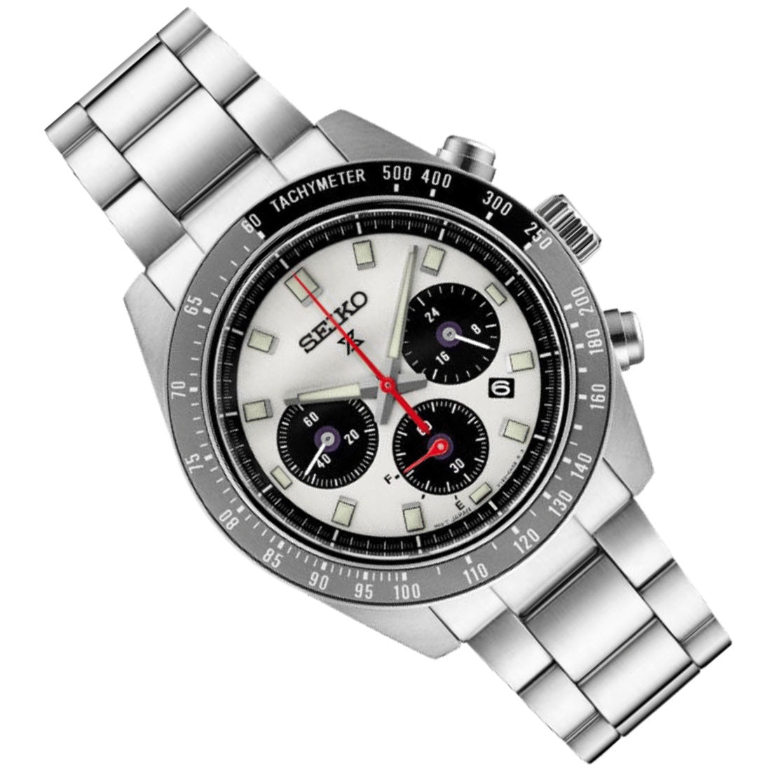 Seiko Prospex Speedtimer SSC911 SSC911P1 SSC911P Silver Dial Solar Chronograph Watch -Seiko