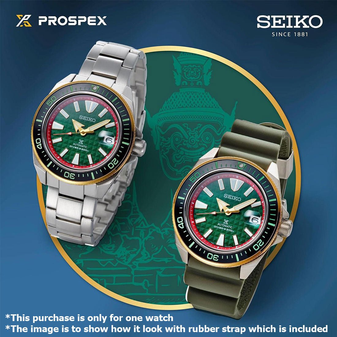 Seiko Prospex SRPH44K1 SRPH44 SRPH44K King Samurai Yak Wat Chang Anniversary Watch -Seiko