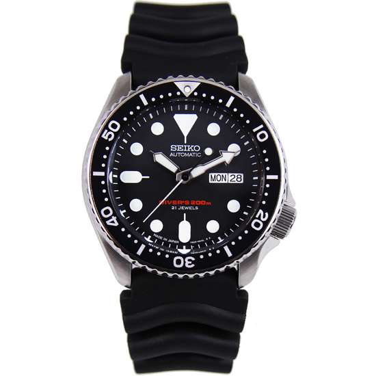 Seiko SKX007J SKX007J1 SKX007 Black Dial Automatic Men's Watch -Seiko