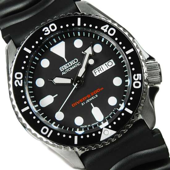 Seiko SKX007J SKX007J1 SKX007 Black Dial Automatic Men's Watch -Seiko