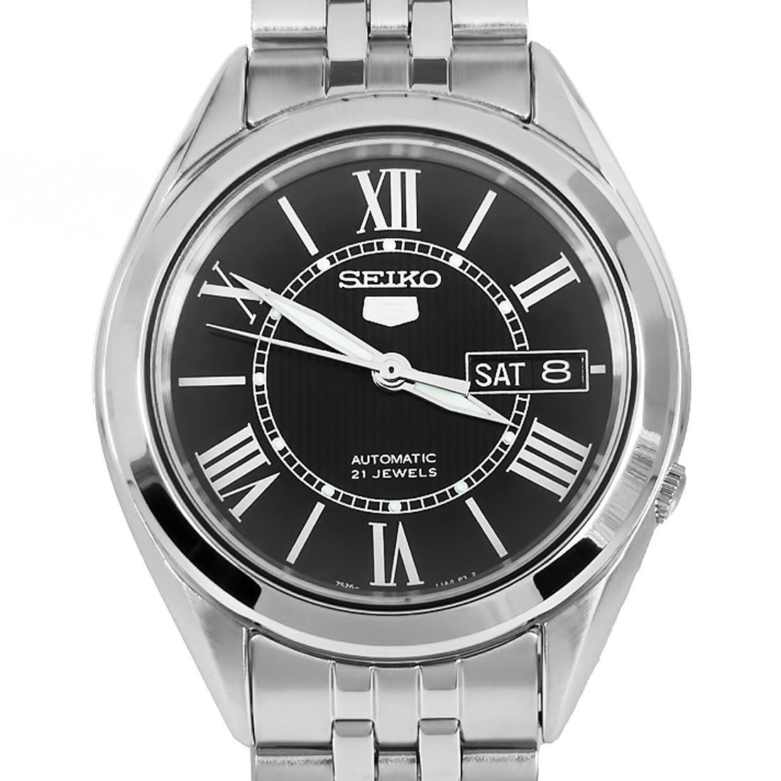 Seiko SNKL35K1 SNKL35 SNKL35K Mechanical Black Dial Watch -Seiko
