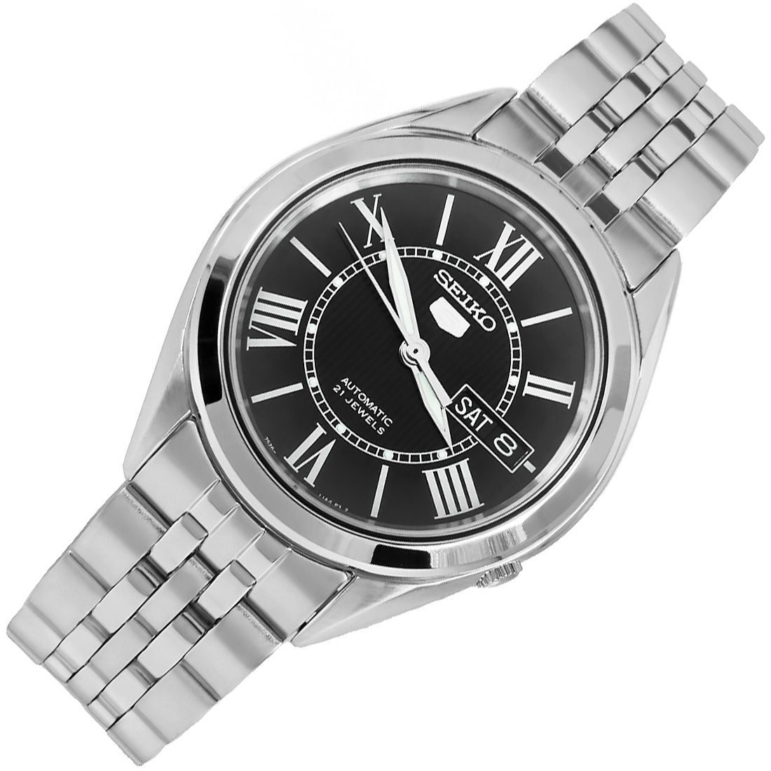 Seiko SNKL35K1 SNKL35 SNKL35K Mechanical Black Dial Watch -Seiko