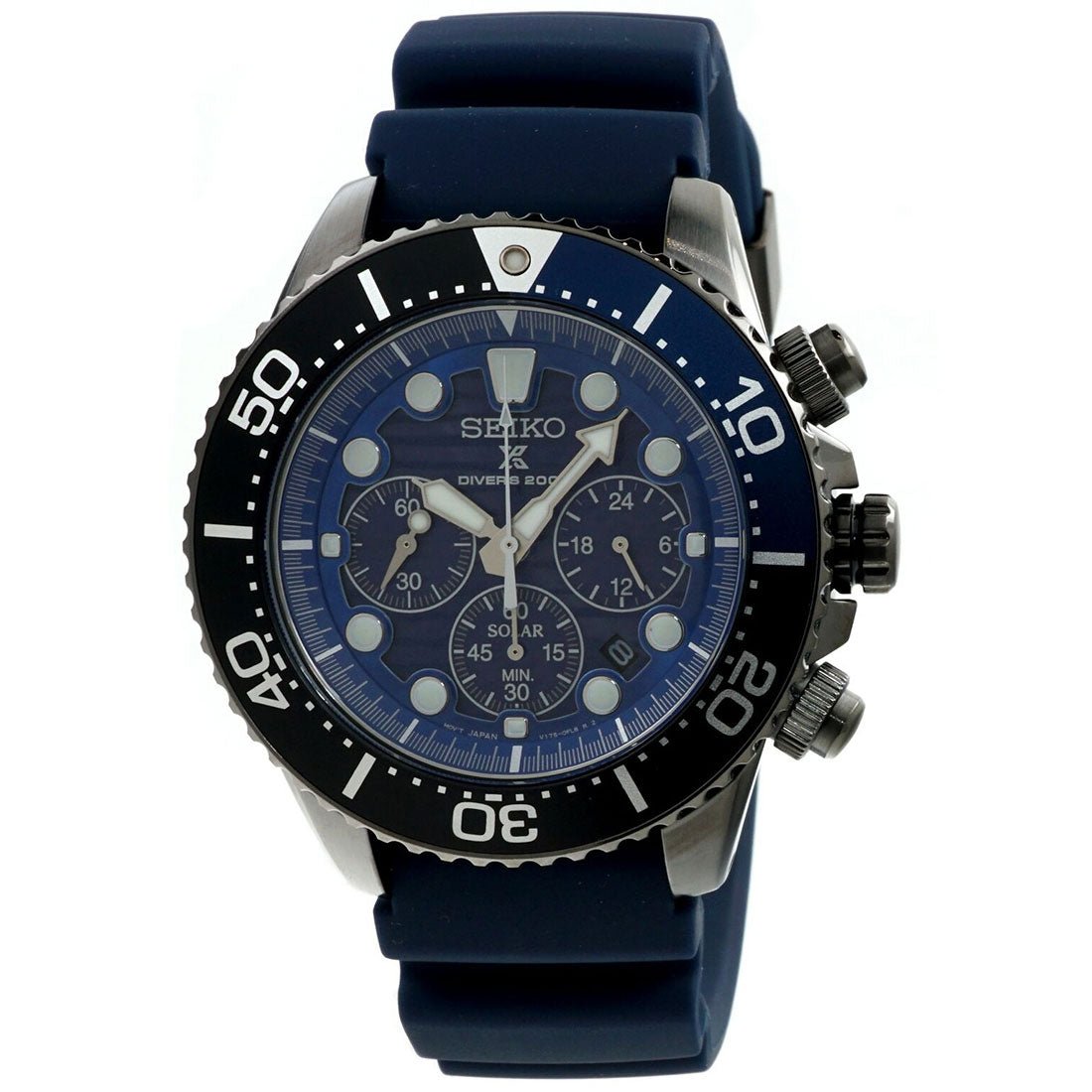 Seiko Solar Prospex SSC701P1 SSC701 SSC701P Blue Rubber Sports Watch -Seiko