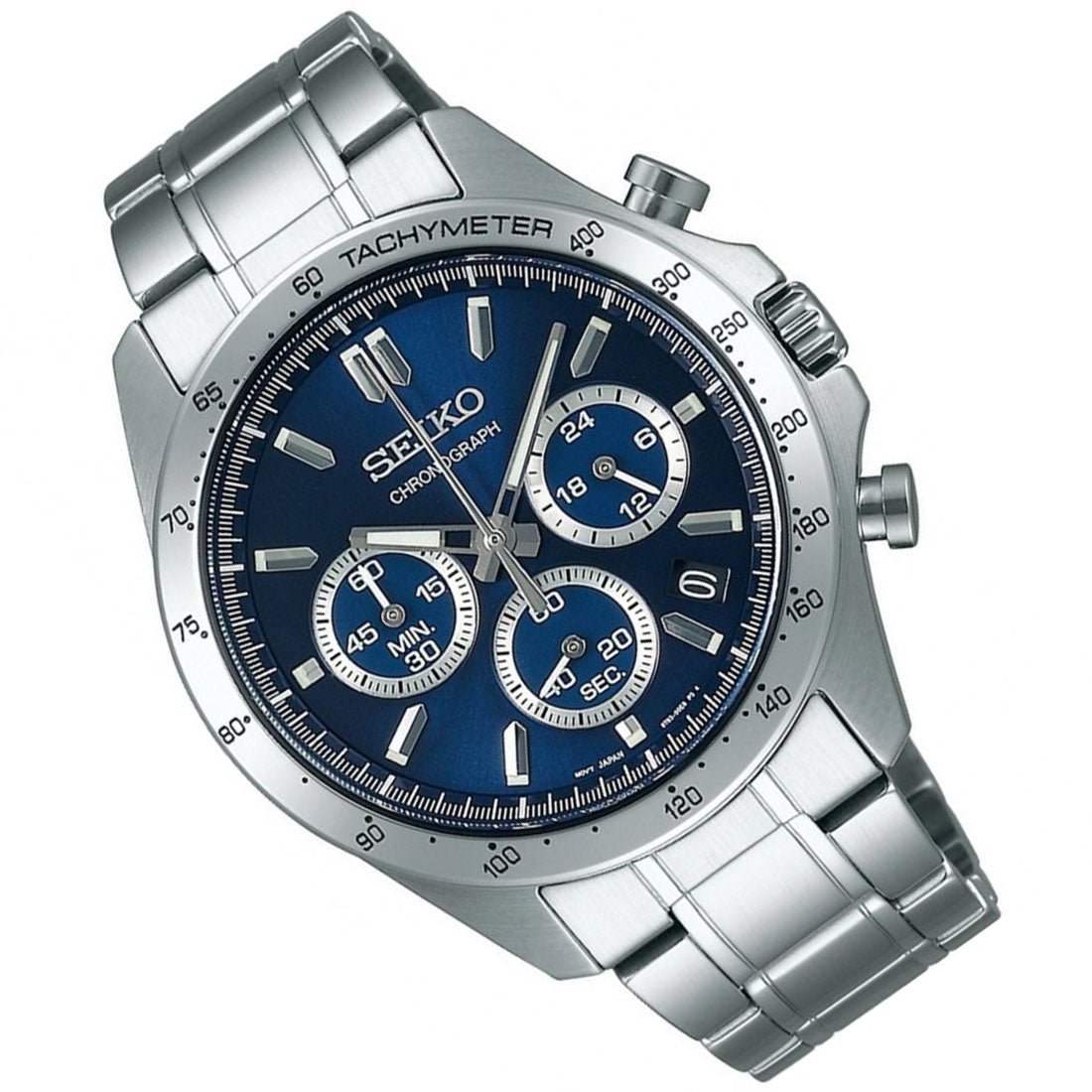 Seiko Spirit JDM Chronograph SBTR011 Blue Dial Quartz Mens Watch -Seiko