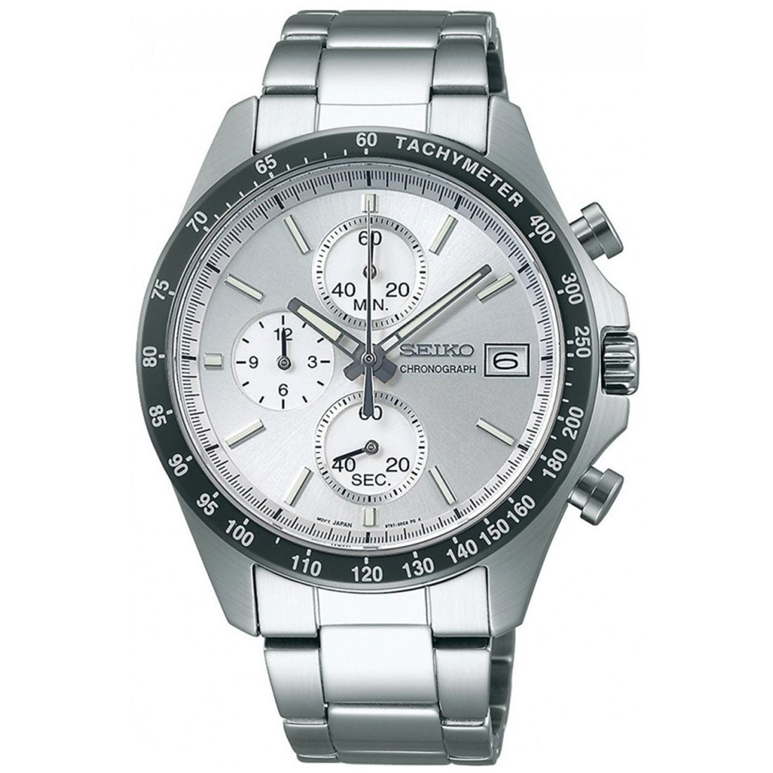 Seiko Spirit SBTR007 JDM Selection Silver Dial Chronograph Quartz 