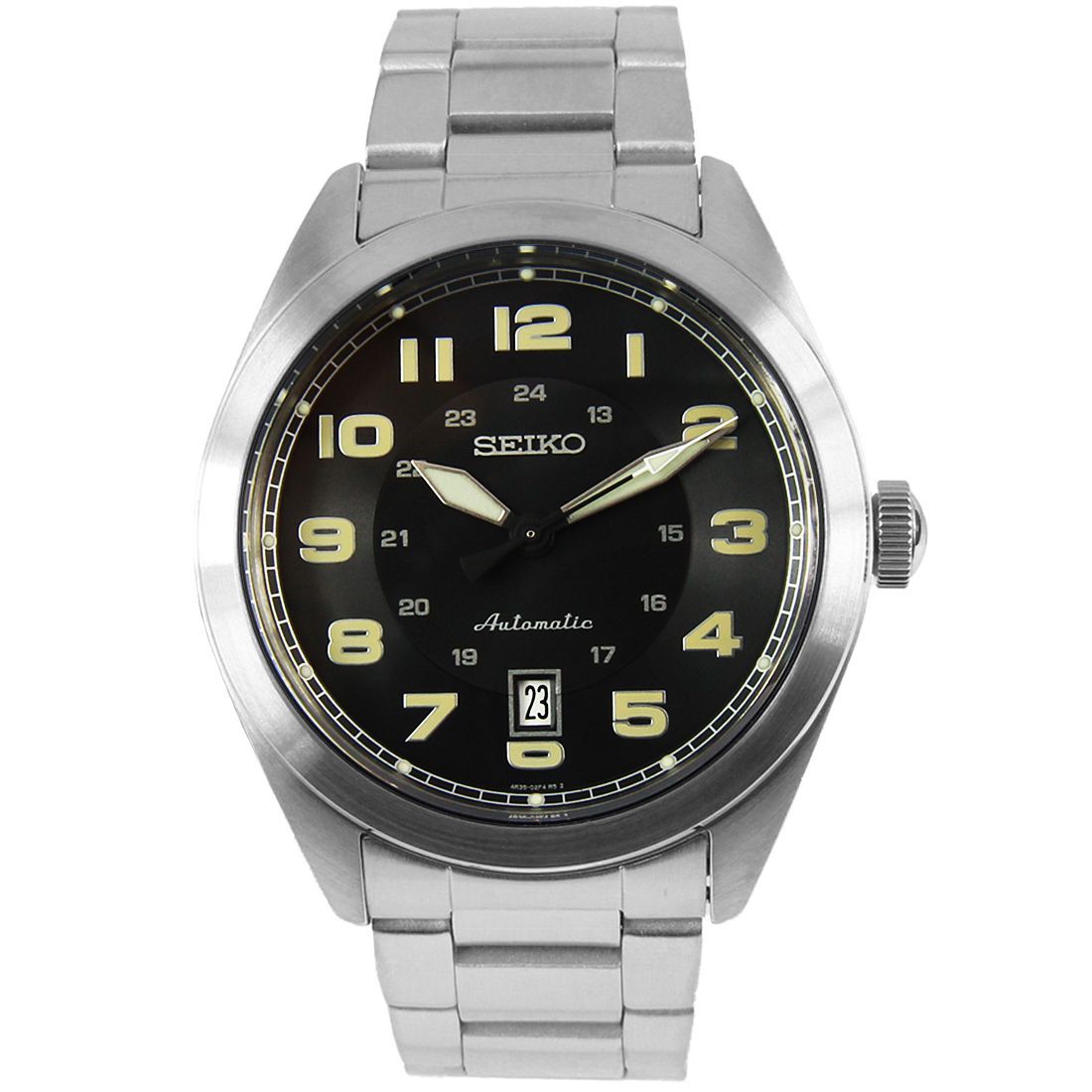 Seiko SRPC85K1 SRPC85 SRPC85K Automatic Black Dial Sports Watch -Seiko