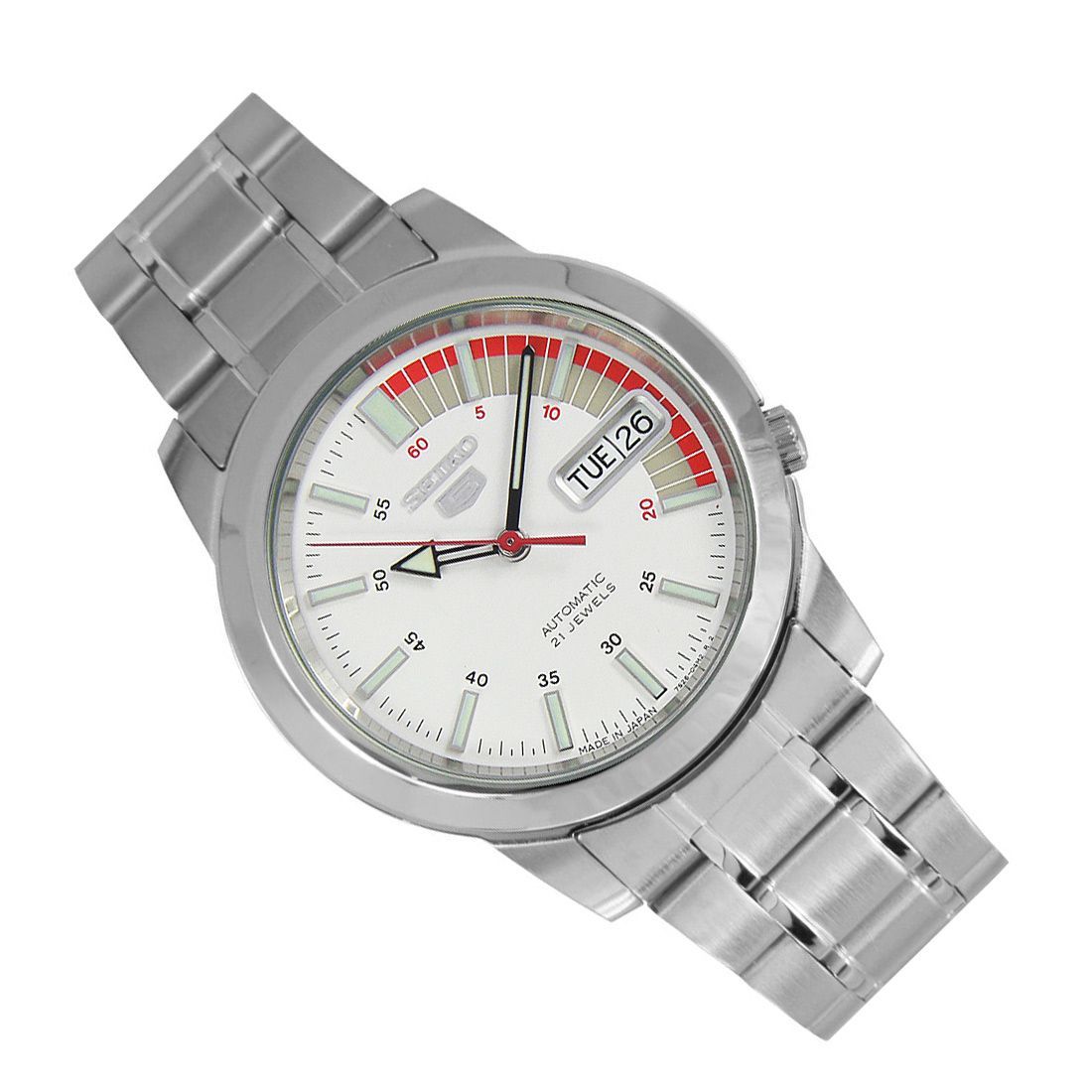 Seiko White Dial Automatic SNKK25J1 SNKK25 Japan Made Watch -Seiko