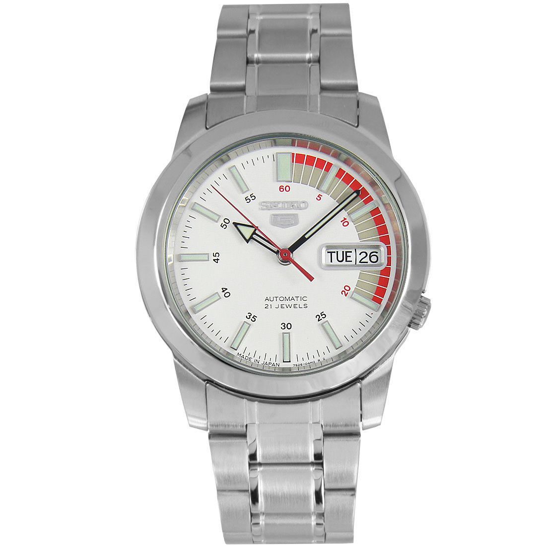 Seiko White Dial Automatic SNKK25J1 SNKK25 Japan Made Watch -Seiko