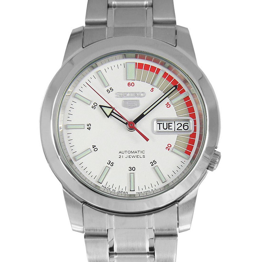 Seiko White Dial Automatic SNKK25J1 SNKK25 Japan Made Watch -Seiko