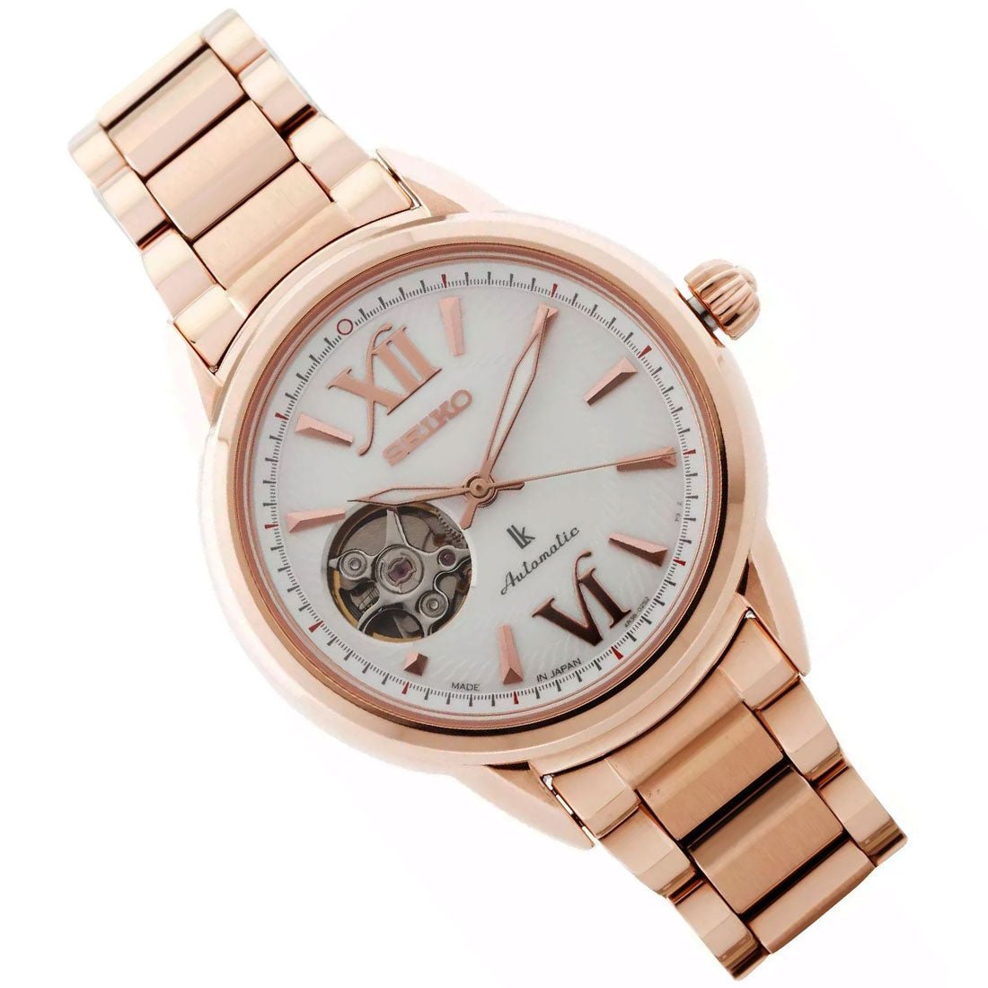 Seiko Womens Lukia Mechanical SSA794J1 SSA794 SSA794J Rose Gold Japan Watch -Seiko