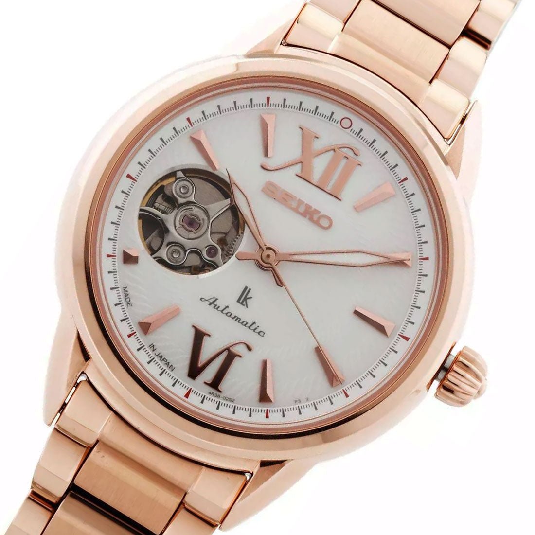 Seiko Womens Lukia Mechanical SSA794J1 SSA794 SSA794J Rose Gold Japan Watch -Seiko